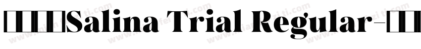 字体名称Salina Trial Regular字体转换